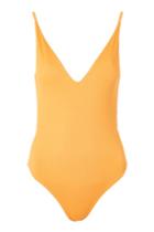 Topshop Rib Plunge Swimsuit