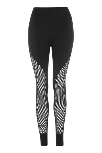 Topshop Fishnet Seamless Ankle Leggings By Ivy Park