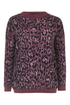 Topshop Brushed Animal Jumper