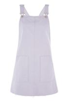 Topshop Moto Lilac Pinafore Dress