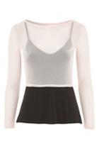 Topshop *camisole Layer Blouse By Glamorous