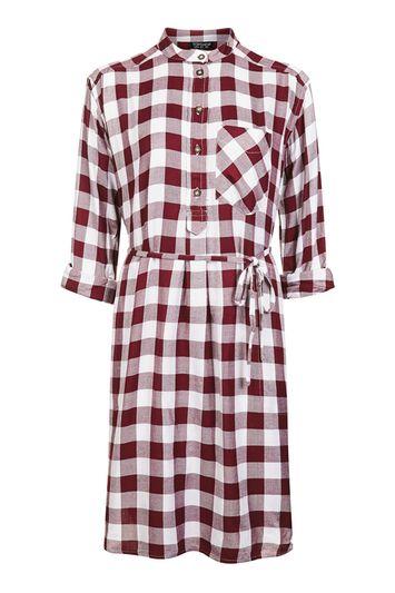Topshop Check Belted Shirt Dress