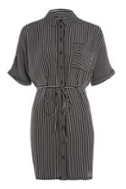 Topshop Petite Kady Striped Shirt Dress