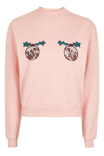 Topshop Christmas Pudding Sweatshirt