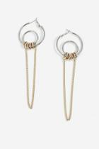 Topshop *double Ring Link Drop Earrings