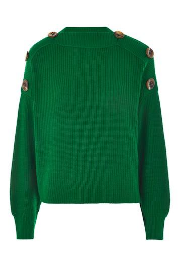 Topshop Button Detail Jumper