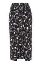 Topshop Floral Plisse Wrap Skirt