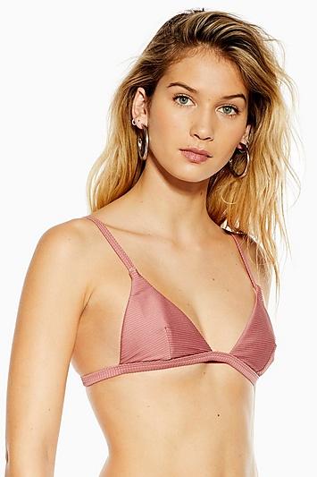 Topshop Violet Micro Triangle Bikini Top By Twiin