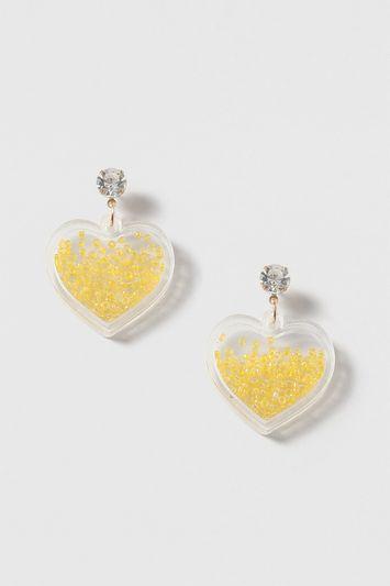 Topshop Heart Shaker Earrings
