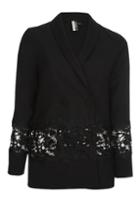 Topshop Lace Insert Blazer