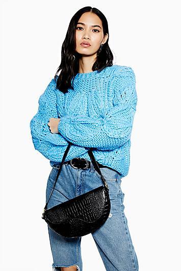 Topshop Petal Hand Knitted Jumper