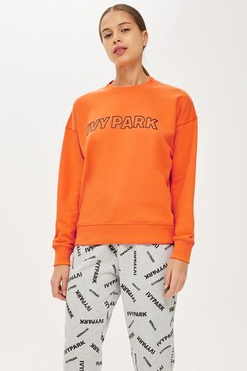Topshop Silicon Logo Crew Neck Sweatshirt By Ivy Park