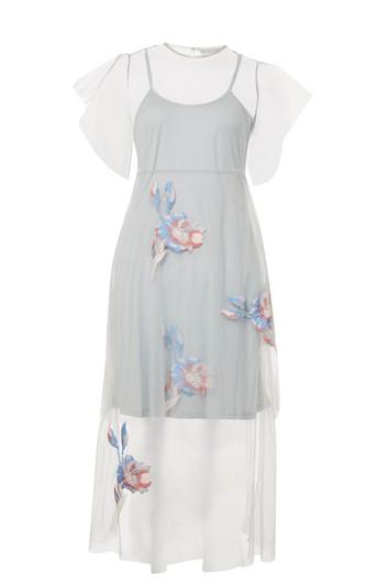 Topshop *mesh Tiered Dress By Hope & Ivy