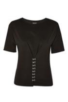 Topshop Petite Fastened Front T-shirt