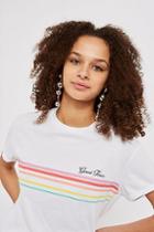 Topshop Petite 'good Times' Rainbow T-shirt