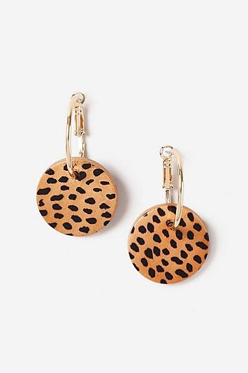 Topshop Painted Wood Hoop Earrings