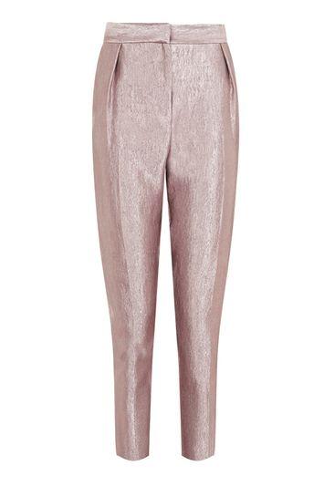 Topshop Petite Satin Twill Peg Trousers