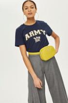 Topshop 'army' Slogan T-shirt By Tee & Cake