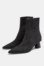 Topshop Maile Black Point Boots