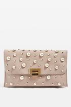 Topshop Cindy Pearl And Stud Clutch Bag