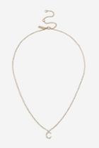 Topshop *mixed Stone C Initial Ditsy Necklace