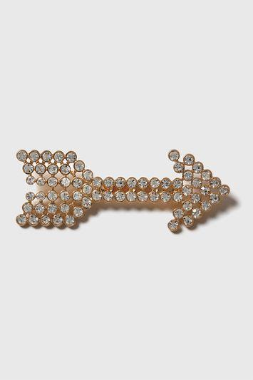 Topshop Rhinestone Arrow Brooch