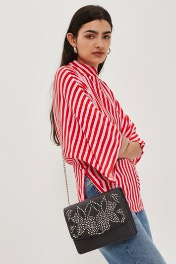 Topshop Pinstud Shoulder Bag