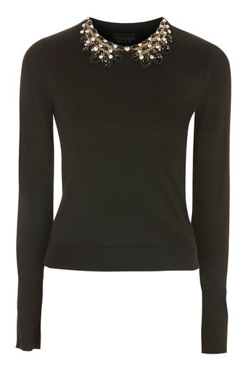 Topshop Embellished Collar Jumper