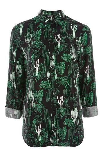 Topshop Cactus Print Casual Shirt