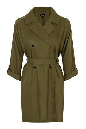 Topshop Textured Tencel Truster Coat