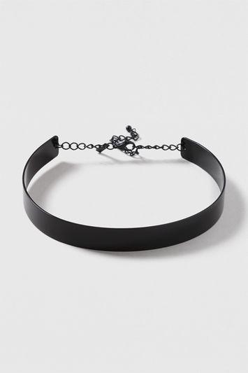 Topshop Black Metal Bar Choker