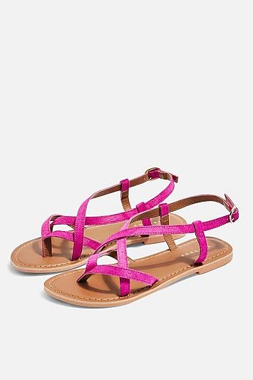 Topshop *wide Fit Hazy Pink Sandals