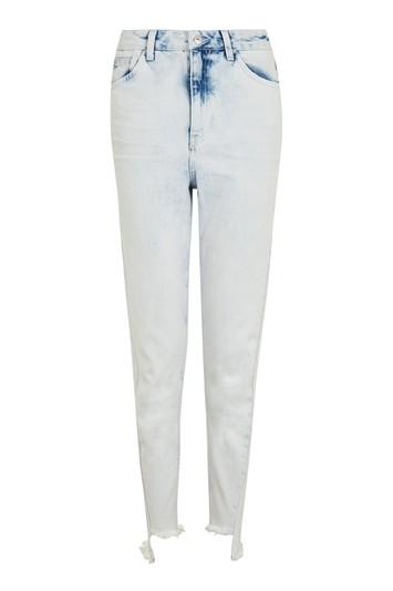 Topshop Moto Bleach Twisted Seam Mom Jeans