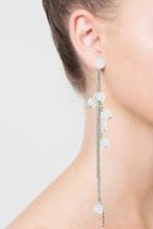 Topshop *pom And Chain Drop Earrings
