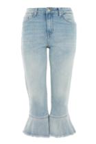 Topshop Petite Bleach Frill Dree Jeans