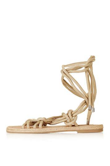 Topshop Fabric Tie Sandals