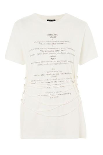 Topshop Petite Romance Corset T-shirt
