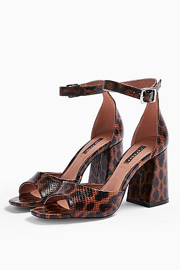 Topshop Sadie Leopard Block Heels