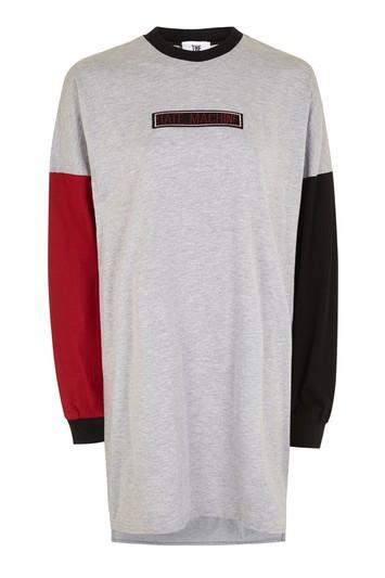 Topshop *long Sleeve T-shirt Dress By Ragged Priest