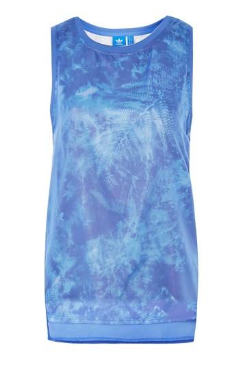 Topshop Ocean Print Loose Tank Top By Adidas Originals
