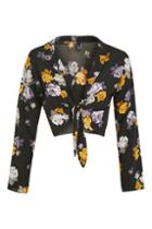 Topshop *pyjama Tie Front Blouse By Nobody's Child