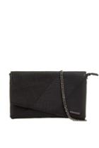 Topshop *faux Leather And Snakeskin Clutch In Black By Koko Couture
