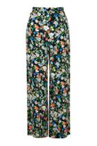 Topshop Petite Retro Floral Wide Leg Trousers