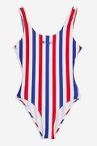 Topshop Stripe Swimsuit By Champion