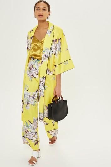 Topshop Heron Print Trousers