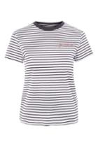 Topshop 'je'maime' Embroidered Stripe T-shirt By Tee & Cake