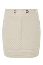 Topshop Quilted Eyelet Pu Mini Skirt