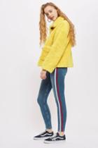 Topshop Petite Red Side Striped Jamie Jeans