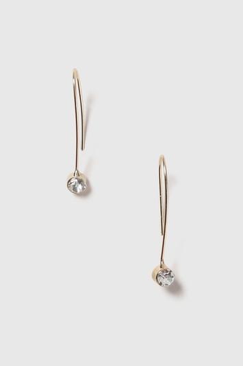 Topshop Rhinestone Thread Through Earrings