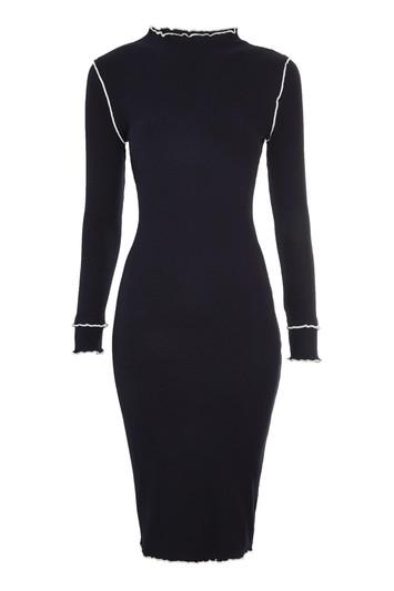 Topshop Frill Edge Bodycon Mini Dress